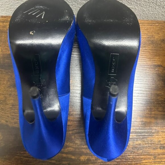 Steve Madden Royal Blue Dress Heels with Ruffle Accent Size 8 - Picture 4 of 4